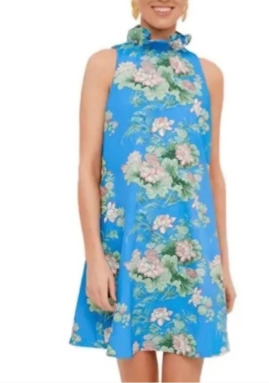 Tuckernuck Blythe Dress Water Lily Blue Bow Tie Back Sleeveless